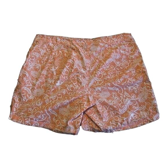 Lane Bryant Shorts Plus Sz 20 Lightweight Casual Floral Peachy Orange - Picture 3 of 7